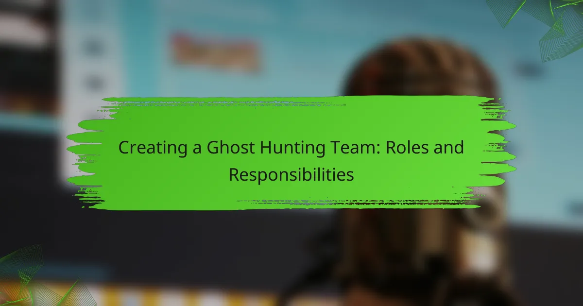 Creating a Ghost Hunting Team: Roles and Responsibilities