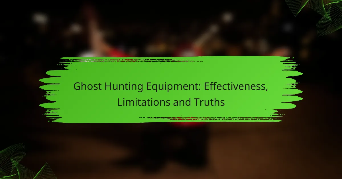 Ghost Hunting Equipment: Effectiveness, Limitations and Truths