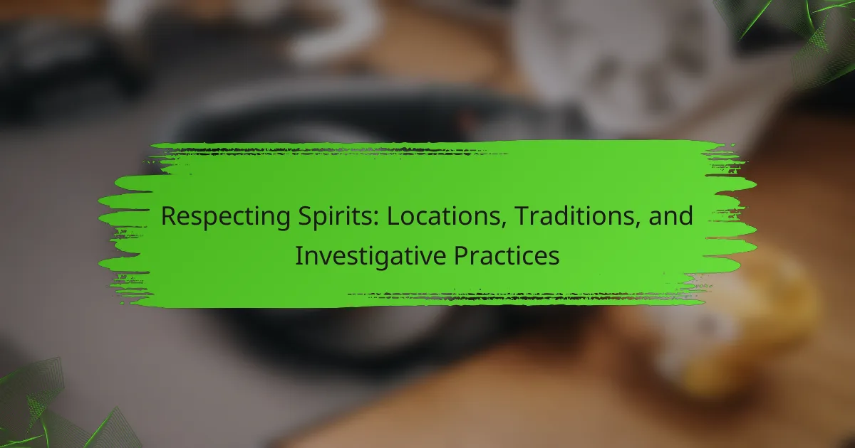 Respecting Spirits: Locations, Traditions, and Investigative Practices